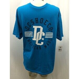 DC Shoe Co. Men's T-Shirt American-Made 100% Cotton Teal Size Medium NWT!